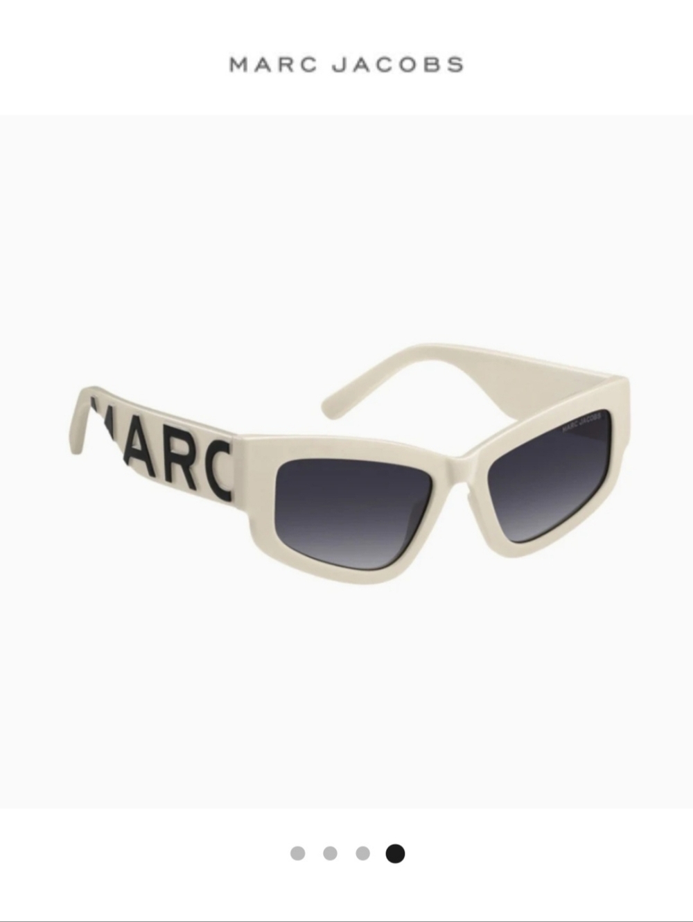 NEW Marc Jacobs White Geometric Sunglasses 796/S